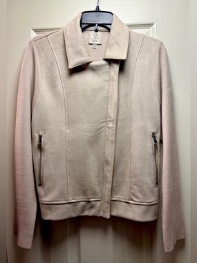 Sioni Winter White Zip-Front Blazer Jacket